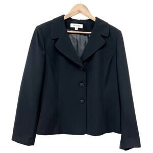 Suit Studio Womens Blazer‎ Jacket Size 16 Minimalist Corporate Chic